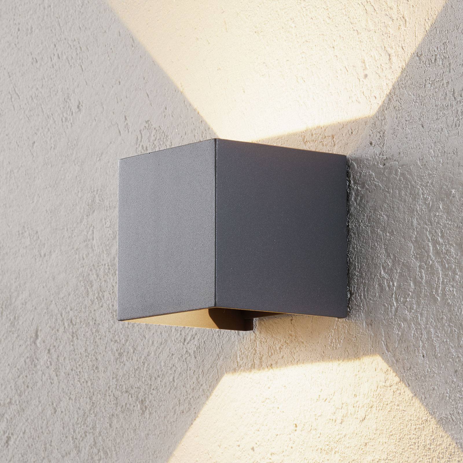 LED-Außenwandleuchte Cube basaltgrau von Orion