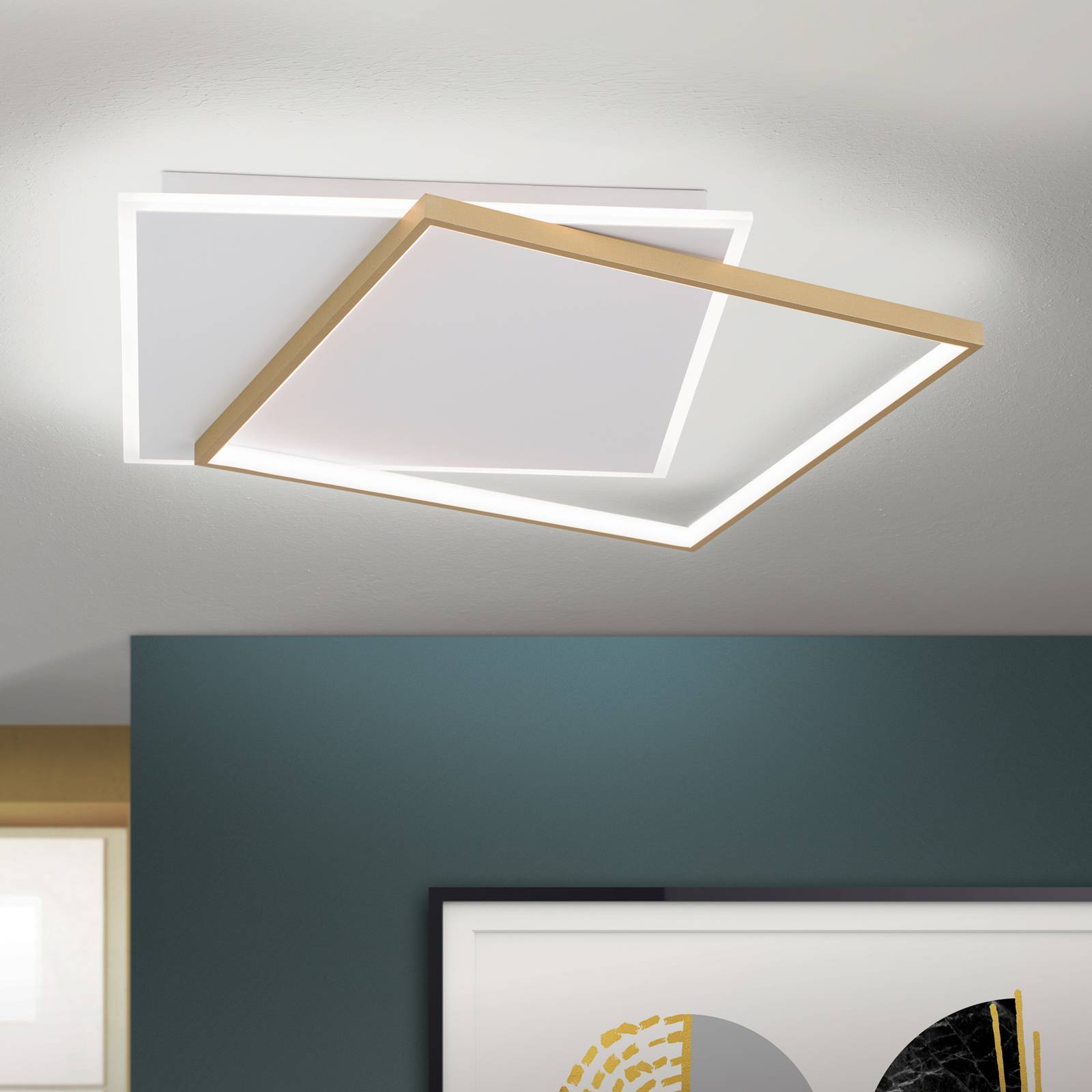 LED-Deckenlampe Emanuel, weiß/gold LED-Deckenlampe Emanuel, weiß/gold von Orion