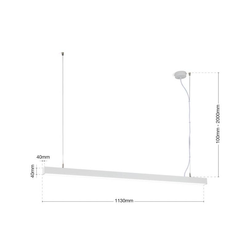 LED-Deckenleuchte Bounce, weiß, Länge 113 cm, CCT, Aluminium von Orion