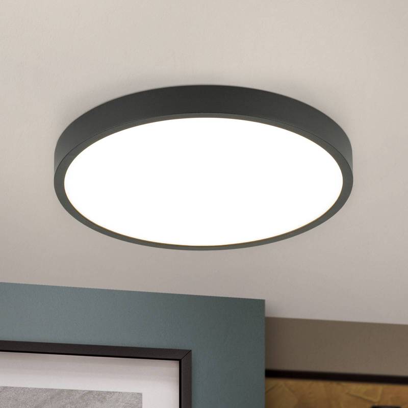 LED-Deckenleuchte Bully in Schwarz, 3.000 K, Ø24cm von Orion