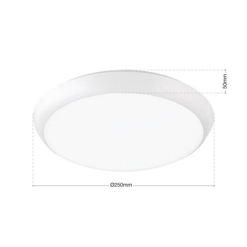 LED-Deckenleuchte Maggy, Ø 25 cm, weiß, CCT, IP65, Dekoringe von Orion