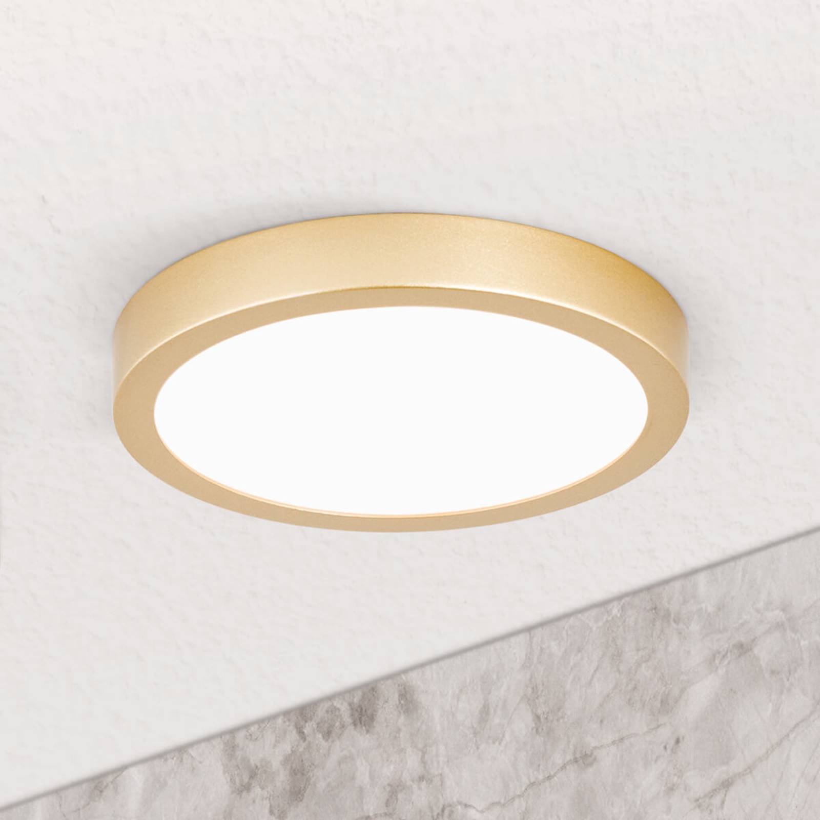 LED-Deckenleuchte Vika, rund, gold matt, Ø 18cm von Orion