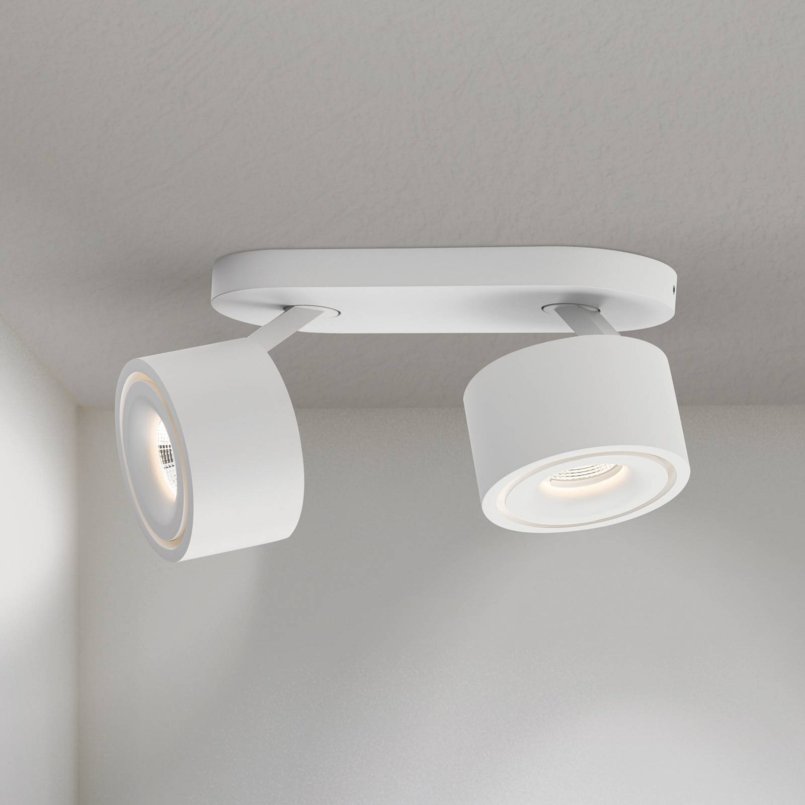 LED-Deckenstrahler Specter, weiß, Länge 19,4 cm, Alu, 2-flg. LED-Deckenstrahler Specter, weiß, Länge 19,4 cm, Alu, 2-flg. von Orion