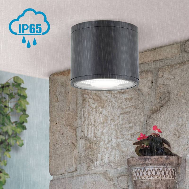 LED-Deckenstrahler Sputnik IP65 Ø 14,5 cm schwarz von Orion