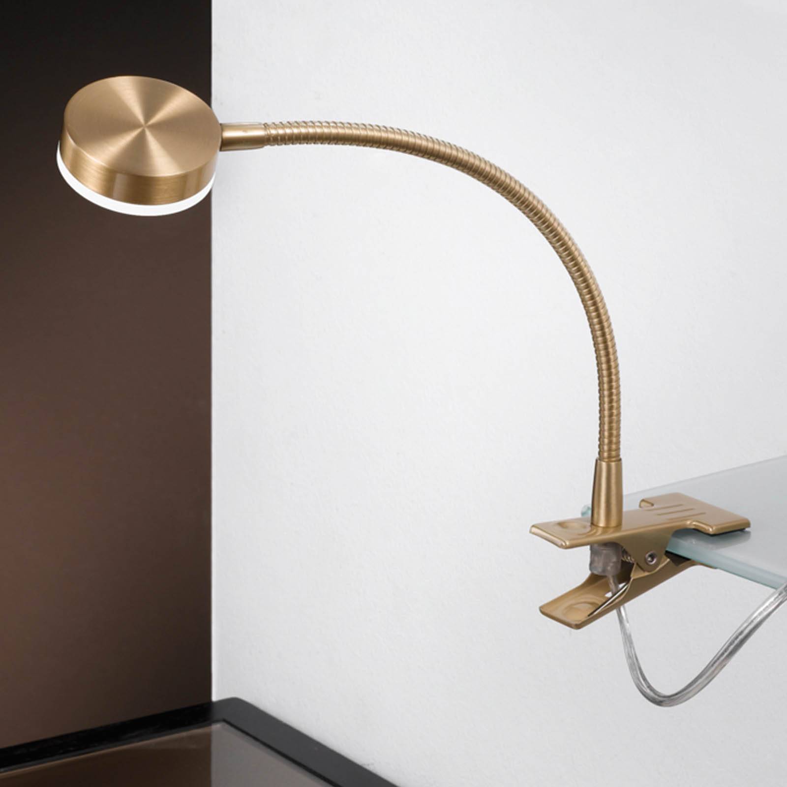 LED-Klemmleuchte Mira, Flexarm, gold LED-Klemmleuchte Mira, Flexarm, gold von Orion