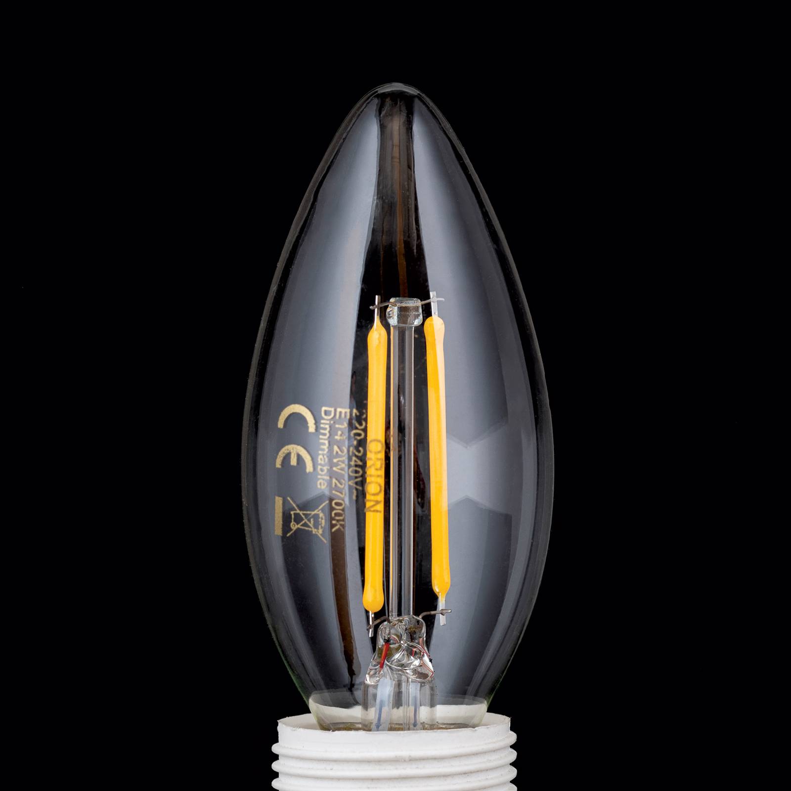 LED-Leuchtmittel Filament E14 C35 klar 2W 827 180lm dimmbar LED-Leuchtmittel Filament E14 C35 klar 2W 827 180lm dimmbar von Orion
