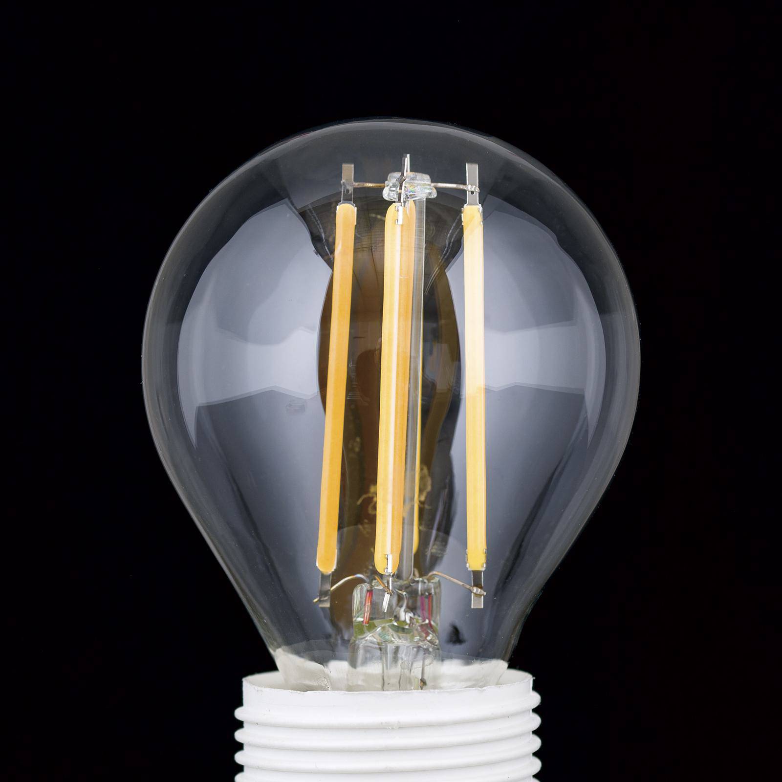 LED-Leuchtmittel Filament E14 G45 klar 6W 827 720lm dimmbar von Orion