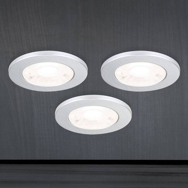 LED-Möbeleinbaustrahler Artist 3er-Set silber von Orion