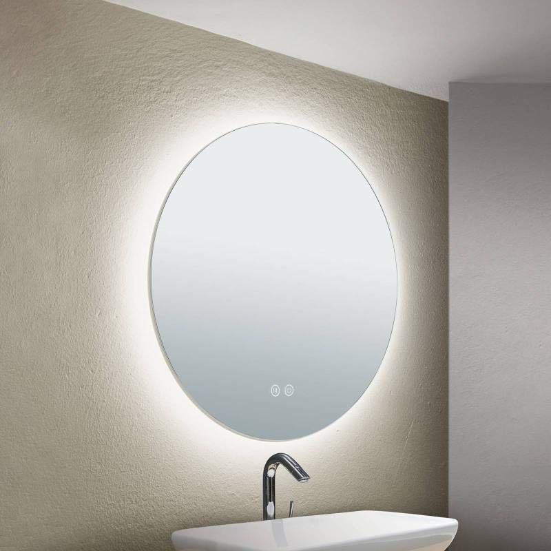LED-Spiegel Focus, Ø 45 cm, CCT, Antibeschlag, Touchdimmer von Orion