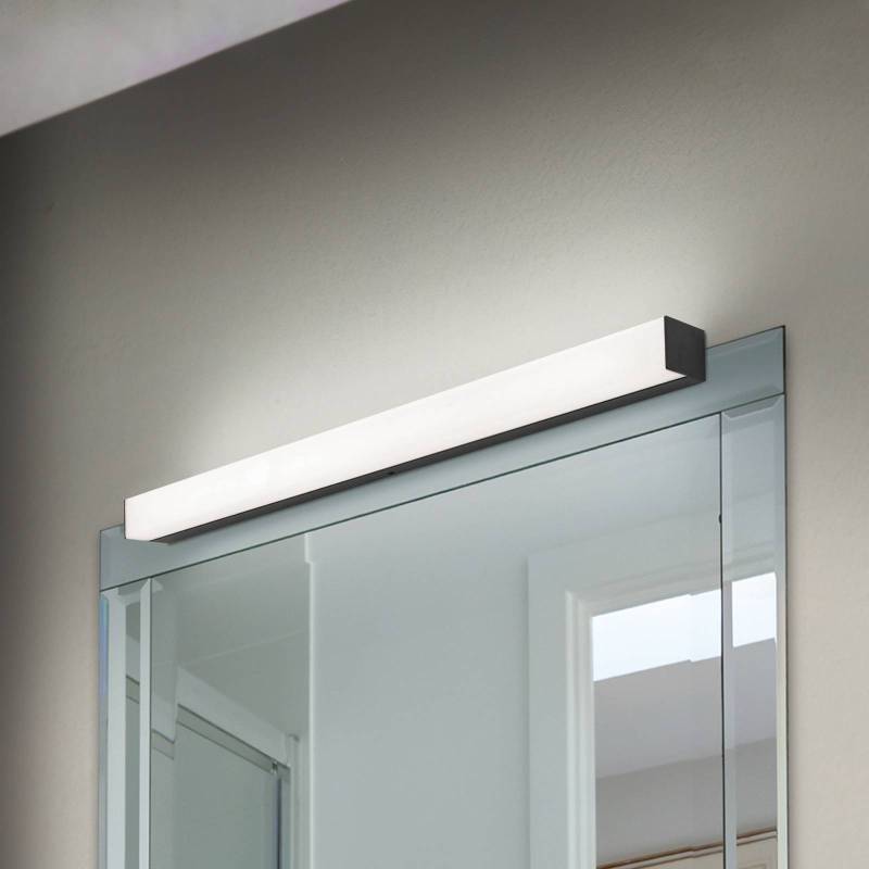 LED-Spiegelleuchte Horizon, Breite 60 cm, schwarz, IP44 von Orion