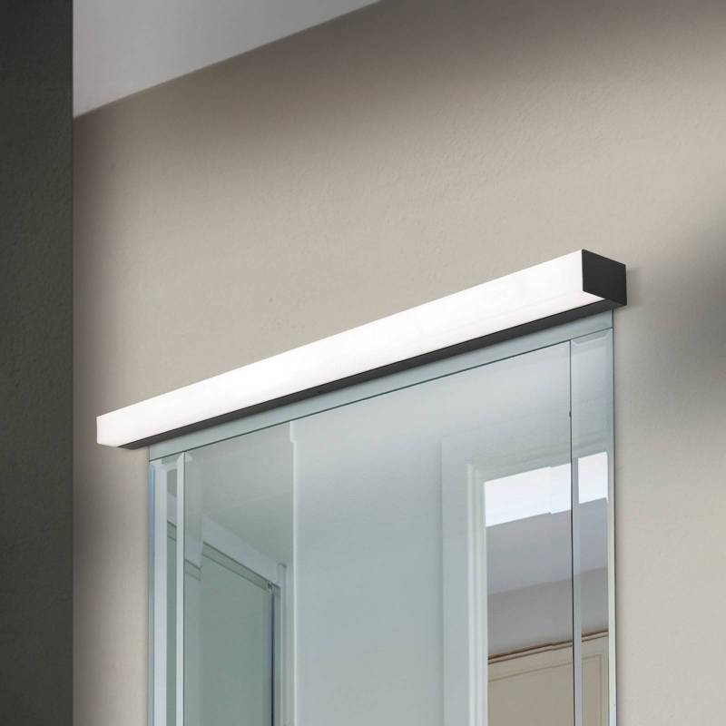 LED-Spiegelleuchte Horizon, Breite 90 cm, schwarz, IP44 von Orion