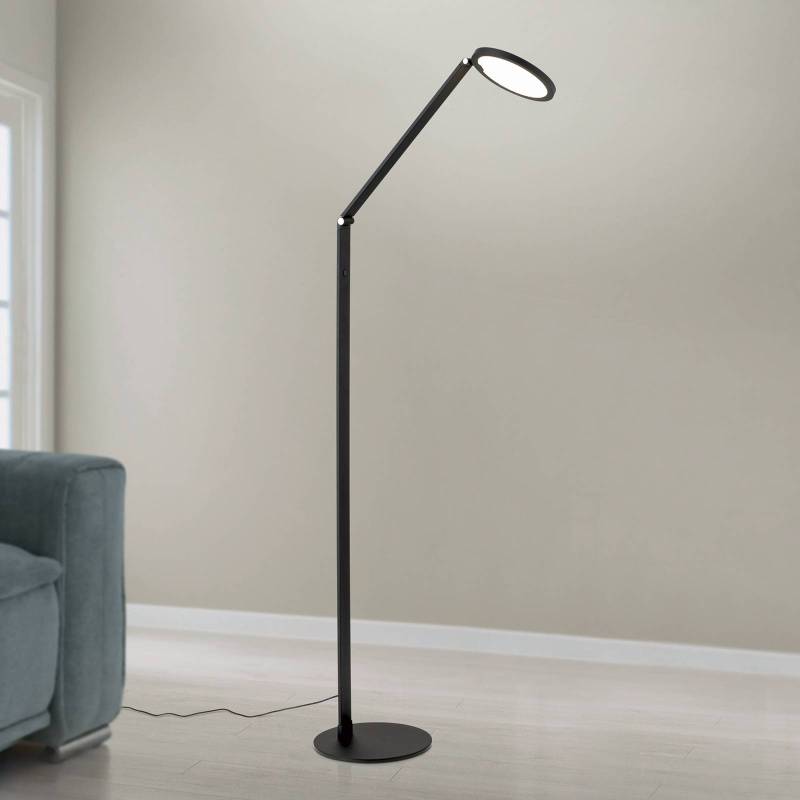 LED-Stehlampe Fati, Höhe 136 cm, schwarz, Aluminium, Dimmer von Orion