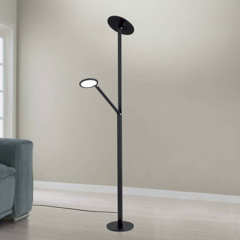 LED-Stehlampe Fati, Höhe 181 cm, Alu, Leselicht, Dimmer, CCT von Orion