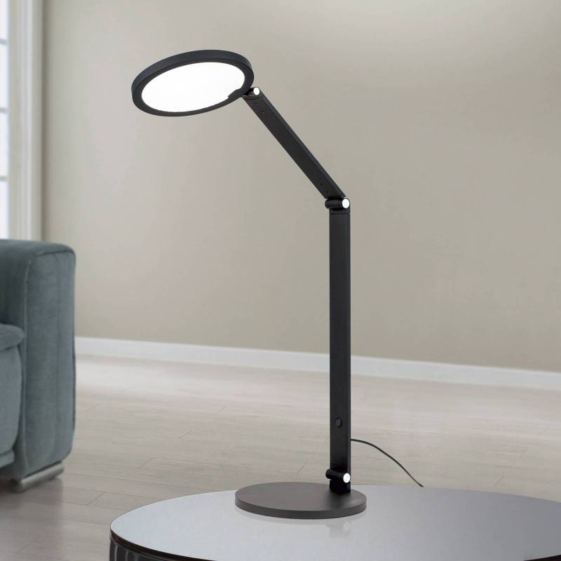 LED-Tischlampe Fati, schwarz, Höhe 60 cm, Aluminium, Dimmer von Orion