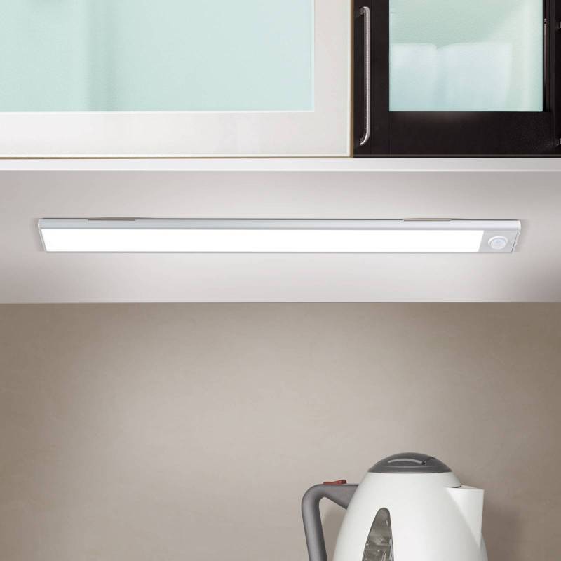 LED-Unterbauleuchte Norman, silberfarben, Akku, Sensor, USB von Orion
