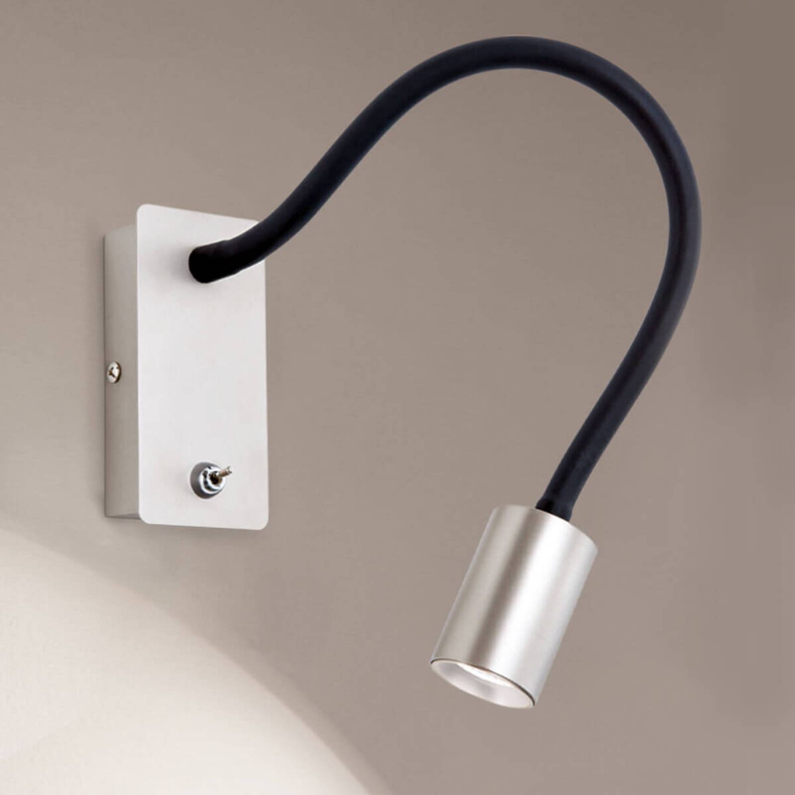 LED-Wandleuchte Kurt nickel-matt mit Flexarm LED-Wandleuchte Kurt nickel-matt mit Flexarm von Orion