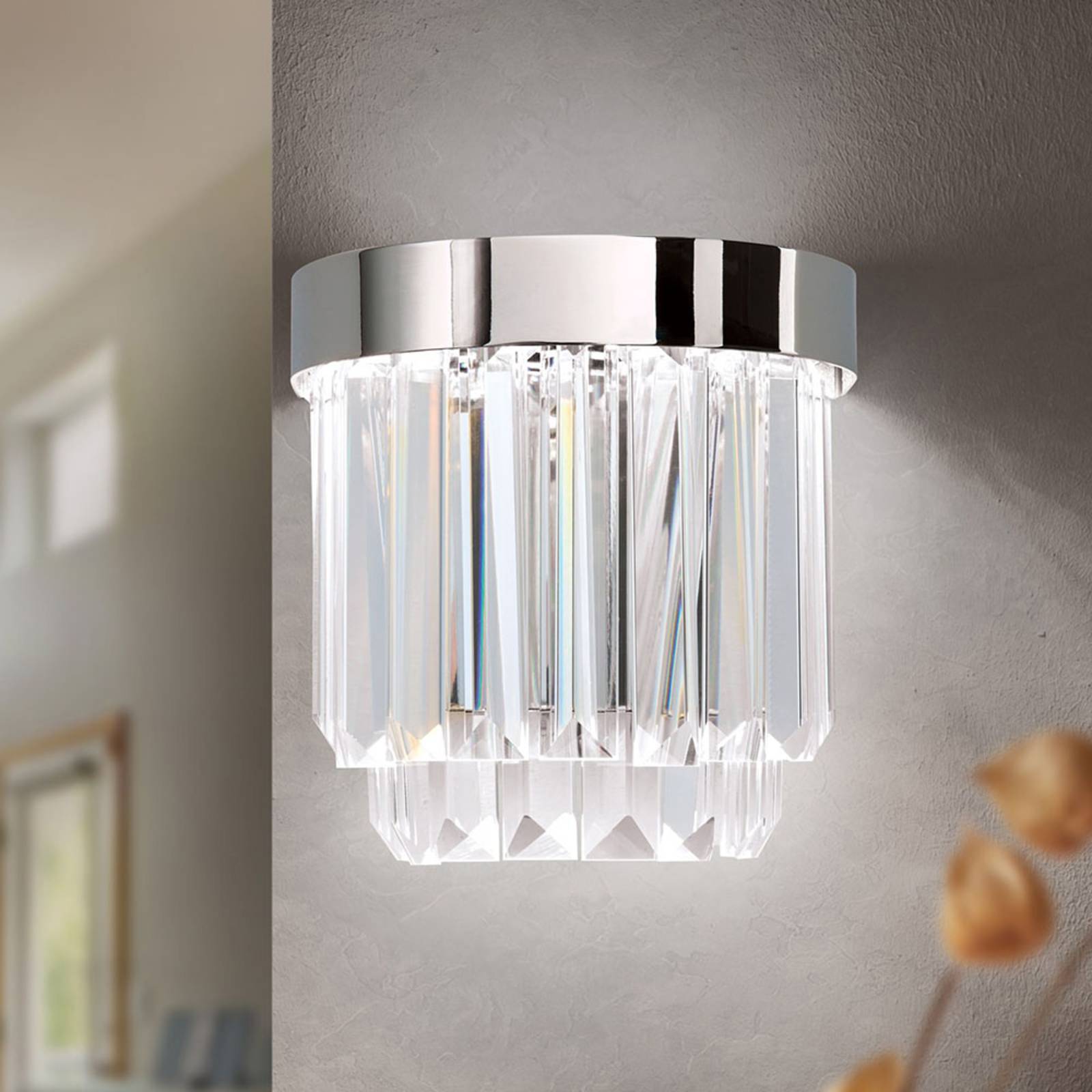LED-Wandleuchte Prism mit Up- and Downlight, chrom LED-Wandleuchte Prism mit Up- and Downlight, chrom von Orion