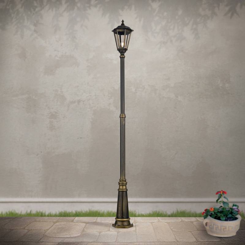 Mastleuchte Puchberg 1-flg., 249 cm, schwarz-gold von Orion