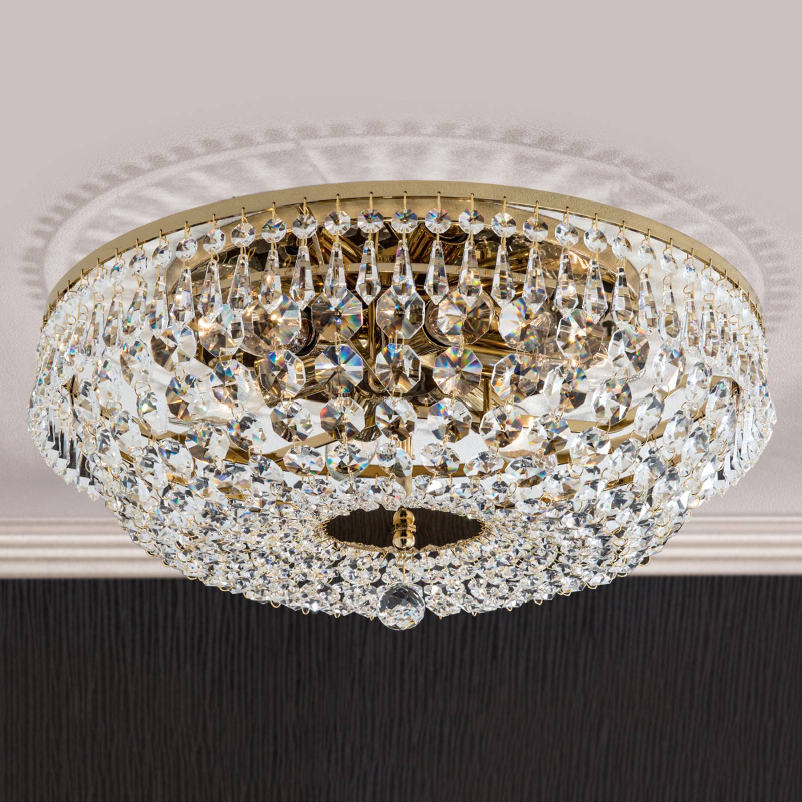 SHERATA - runde Deckenleuchte, gold 45 cm SHERATA - runde Deckenleuchte, gold 45 cm von Orion