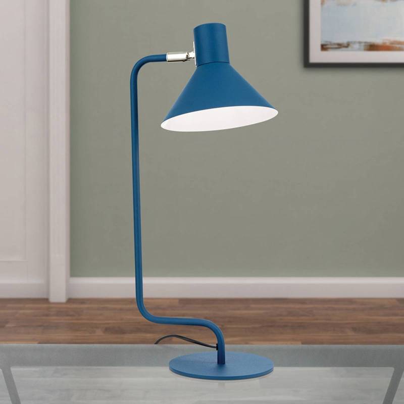 Schreibtischlampe Viktoria Kopf verstellbar blau von Orion