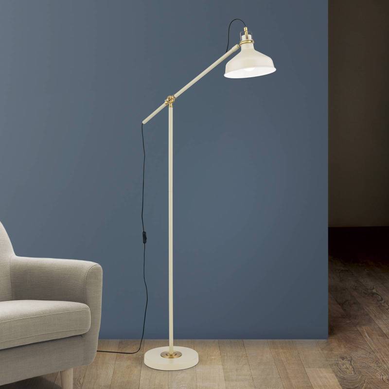 Stehlampe Schiller, khaki, Metall, 153 cm hoch, verstellbar von Orion