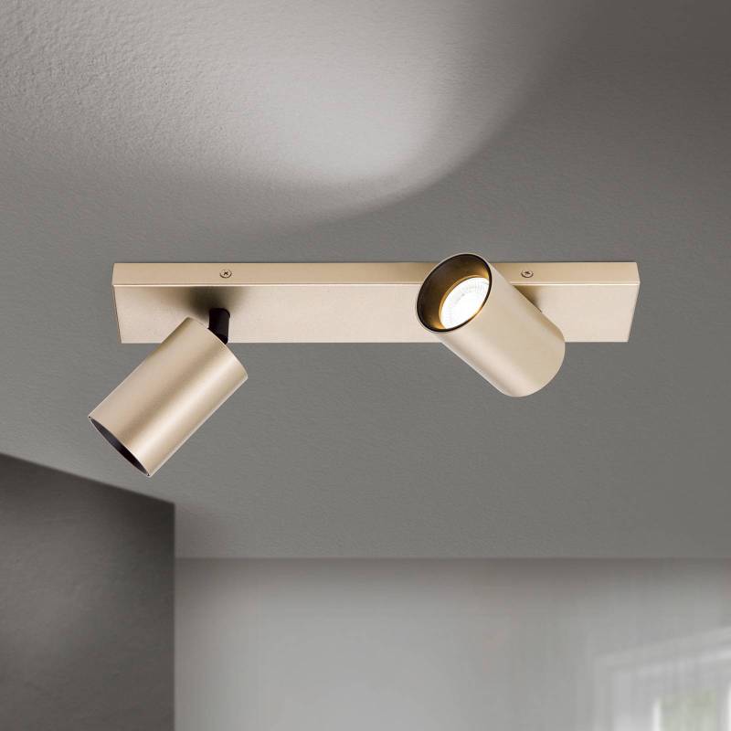 Strahler Sean, 2-flg., goldfarben, Metall, schwenkbar von Orion