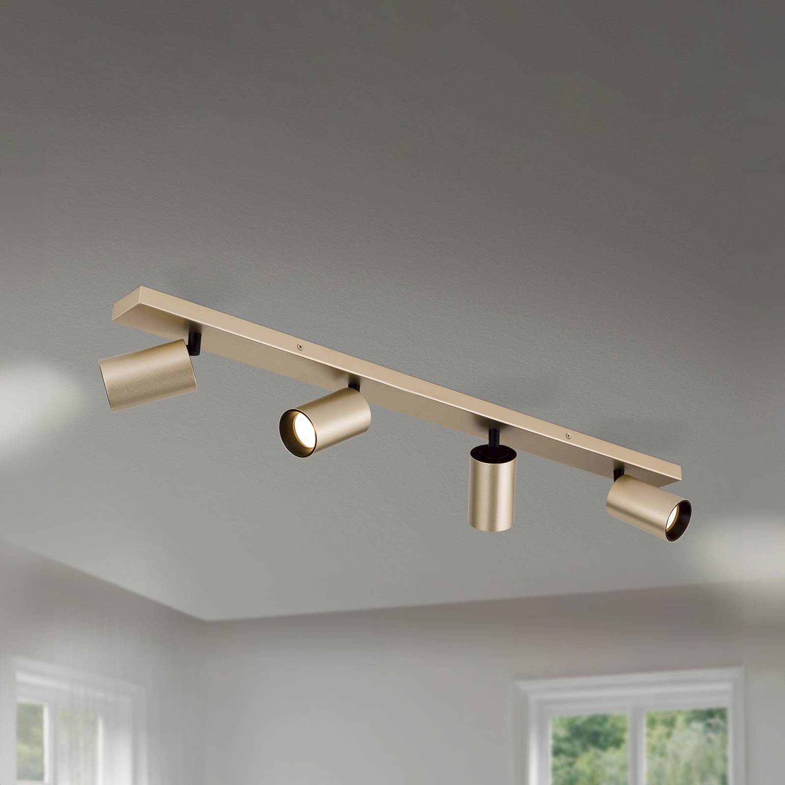 Strahler Sean, 4-flg., goldfarben, Metall, schwenkbar Strahler Sean, 4-flg., goldfarben, Metall, schwenkbar von Orion