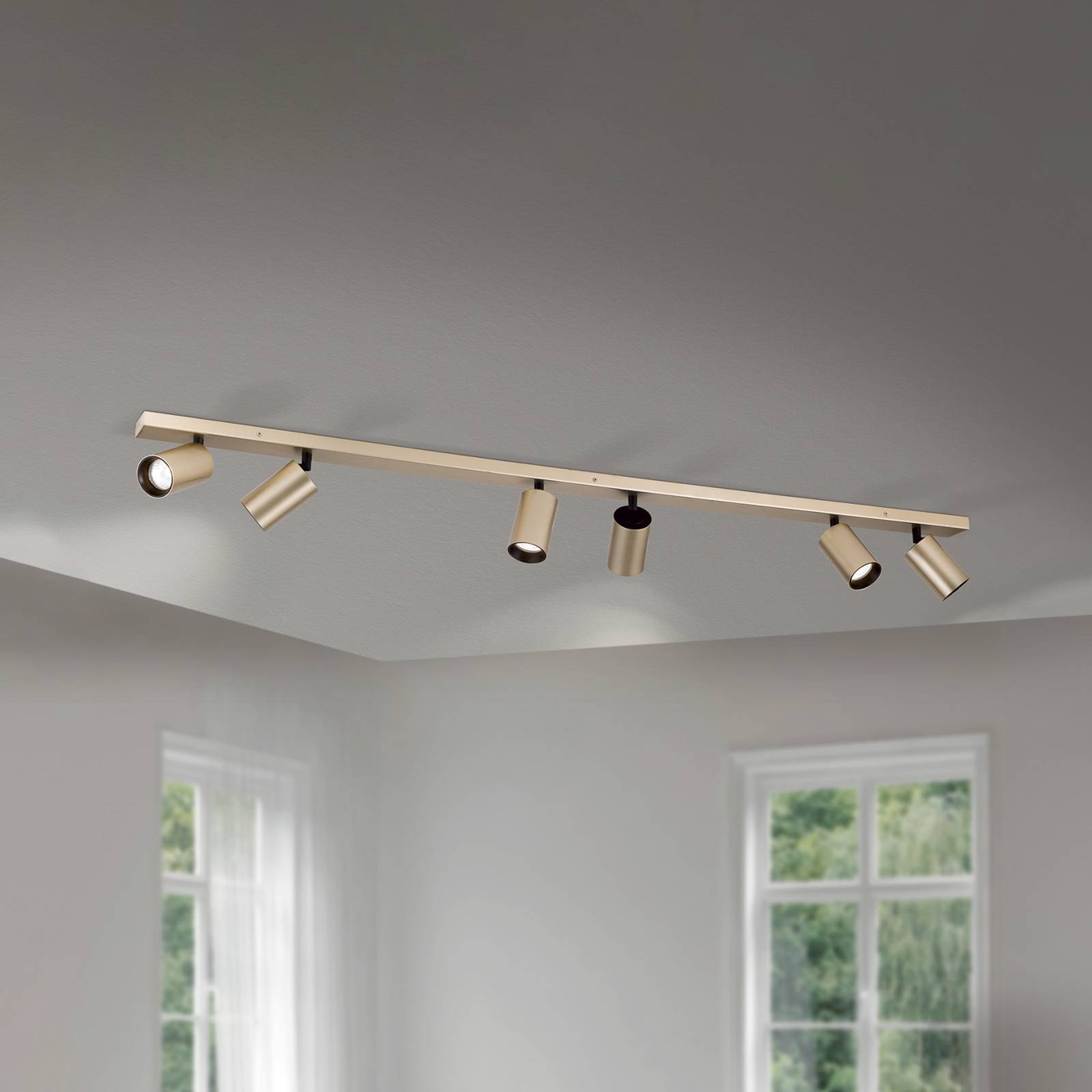 Strahler Sean, 6-flg., goldfarben, Metall, schwenkbar Strahler Sean, 6-flg., goldfarben, Metall, schwenkbar von Orion