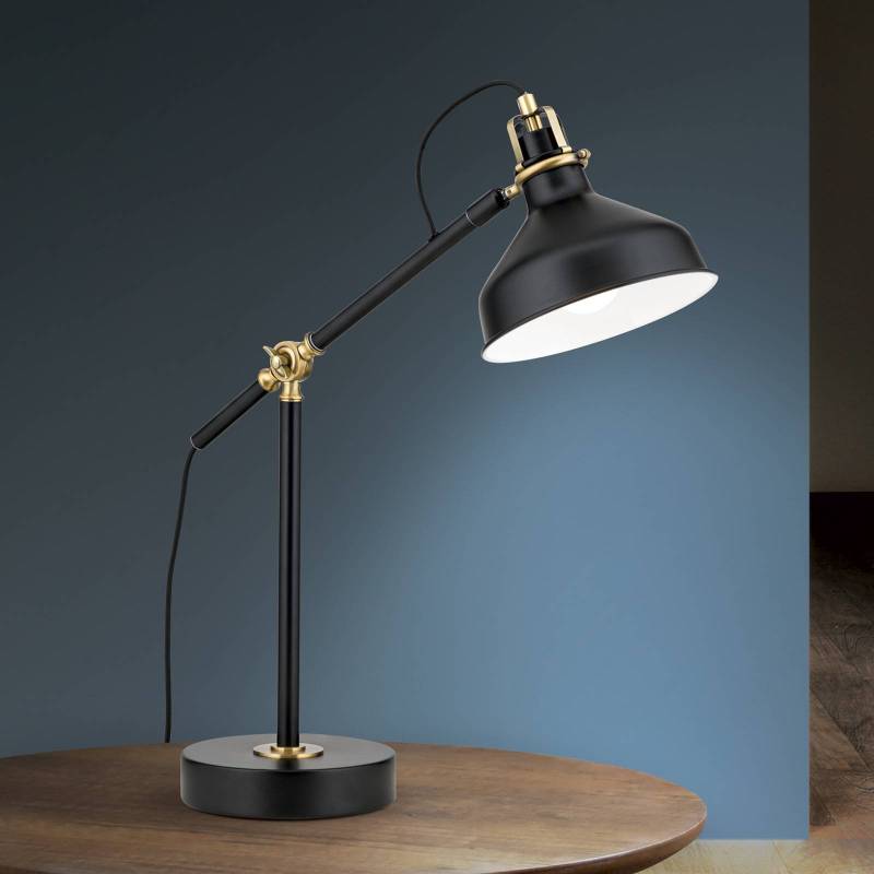 Tischlampe Schiller, schwarz, Metall, 59 cm, verstellbar von Orion