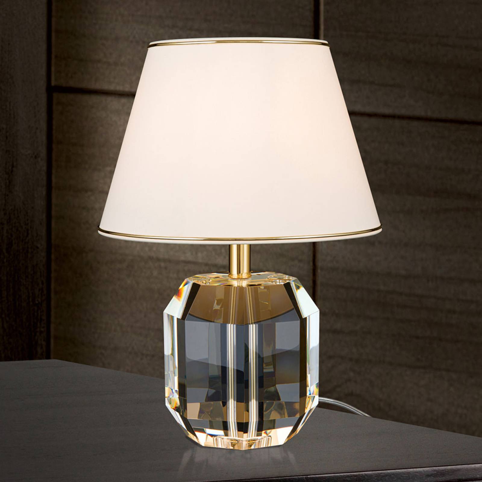 Tischleuchte Alexis mit Kristall gold/creme Tischleuchte Alexis mit Kristall gold/creme von Orion