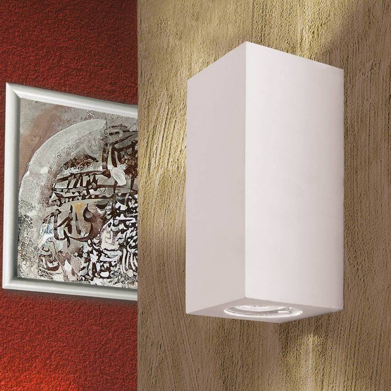 Wandleuchte Cube, weiß, Höhe 15,5 cm, Keramik, up/down von Orion