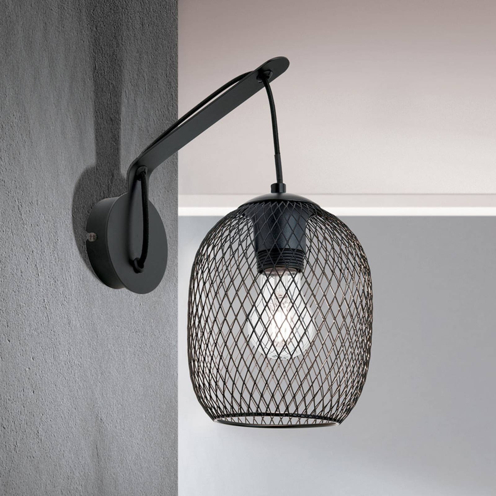 Wandleuchte Georgina mit Käfigschirm Wandleuchte Georgina mit Käfigschirm von Orion