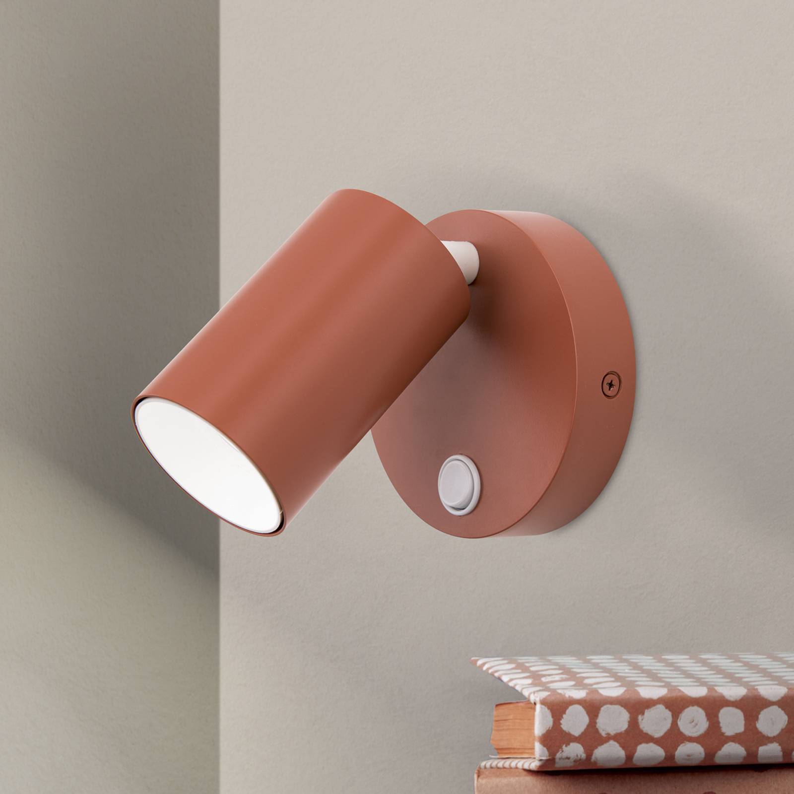 Wandstrahler Penn, korallenrot, Ø 10,5 cm, Stahl/Aluminium Wandstrahler Penn, korallenrot, Ø 10,5 cm, Stahl/Aluminium von Orion