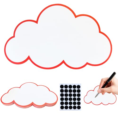 100 Stück Moderationskarten Set Wolken Präsentationskarten mit 100 Selbstklebenden Klettband Roter Rahmen und weißer Hintergrund aus wolken förmigem Karteikarten für Büro Schule Präsentation Vortrag 100 Stück Moderationskarten Set Wolken Präsentationskarten mit 100 Selbstklebenden Klettband Roter Rahmen und weißer Hintergrund aus wolken förmigem Karteikarten für Büro Schule Präsentation Vortrag von Orizizhic