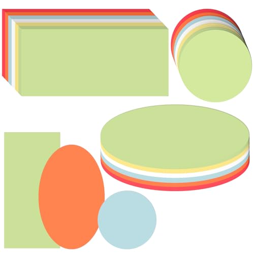 360 Präsentationskarten Set, Rechteckige Präsentationskarten Bunte Runde Ovale Karten Metaplane Karten Blanko DIY Papier Karten für Moderation Professionelle Präsentation Handwerk Schule Büro 360 Präsentationskarten Set, Rechteckige Präsentationskarten Bunte Runde Ovale Karten Metaplane Karten Blanko DIY Papier Karten für Moderation Professionelle Präsentation Handwerk Schule Büro von Orizizhic