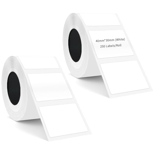 T50PRO Etikettierband, wasserdicht, selbstklebend, 40 mm x 30 mm, Weiß, Mehrzweck-Etikettierband, Ersatzetikettendrucker, 2 Rollen T50PRO Etikettierband, wasserdicht, selbstklebend, 40 mm x 30 mm, Weiß, Mehrzweck-Etikettierband, Ersatzetikettendrucker, 2 Rollen von Orizizhic