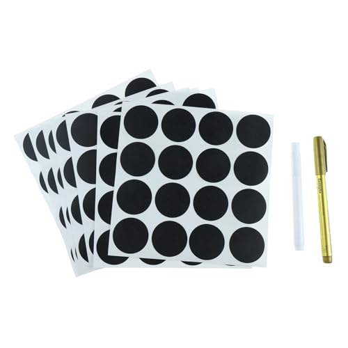 112 Stück Etiketten Selbstklebend Rund, mit 2 Stück Stiften, 4cm Ø Gewürzetiketten Selbstkleben, schwarze Etiketten, Löschbar Wasserdicht, Runde Aufkleber zum Beschriften für Gläser 112 Stück Etiketten Selbstklebend Rund, mit 2 Stück Stiften, 4cm Ø Gewürzetiketten Selbstkleben, schwarze Etiketten, Löschbar Wasserdicht, Runde Aufkleber zum Beschriften für Gläser von Ormromra