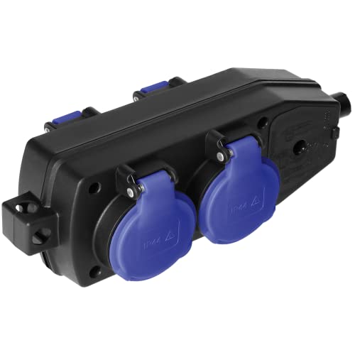 ORNO AE-13237(GS) Hermetischer Verteiler mit 4-Steckdosen Schlagfest IP44 Stecker Schuko Version von Orno