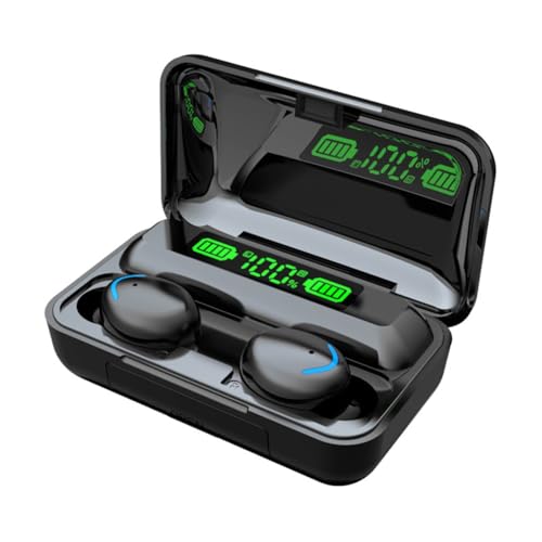 Orolotay Mini-Ohrhörer mit Mikrofon, In-Ear-Kopfhörer, Kabellos, IPX7, Wasserdicht, LED-Anzeige, Kabellose Ohrhörer zum Radfahren, Schwarz Orolotay Mini-Ohrhörer mit Mikrofon, In-Ear-Kopfhörer, Kabellos, IPX7, Wasserdicht, LED-Anzeige, Kabellose Ohrhörer zum Radfahren, Schwarz von Orolotay