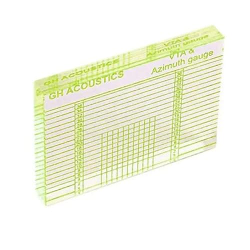 Orolotay VTA-Lineal für Balance und Azimut-Einstellung, Vinyl-Plattenspieler, Messung Von Phono-Tonarm, VTA/Patrone, Azimut-Lineal, Langlebig, Einfach zu Verwenden von Orolotay