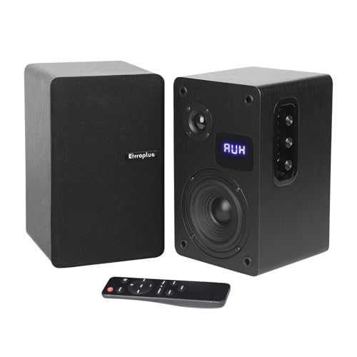 Orroplus Regallautsprecher, 70 W, aktive Stereo-Lautsprecher, PC-Monitor-Lautsprecher, Studio-Lautsprecher, mit optischem Kabel, ARC/RCA/AUX/BT für Plattenspieler, Player von Orroplus