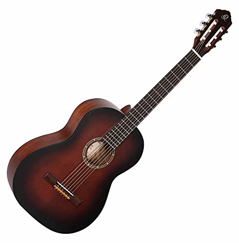 Ortega Guitars 4/4 Konzert Gitarre – Student Series Pro – Massive Engelmann Fichte, Katalpa, Mehrfarbig (R55BFT) von Ortega Guitars