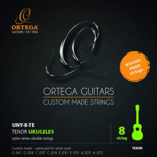 ORTEGA Nylon Ukulele Saiten - 8 Stück für Tenor-Ukulelen (UNY-8-TE) von Ortega Guitars