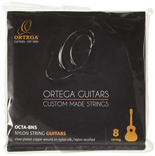 ORTEGA Saitensatz 8-Saiter Nylon Silver-plated Copper Wound - Made in Germany by Pyramid (OCTA-8NS) von Ortega Guitars