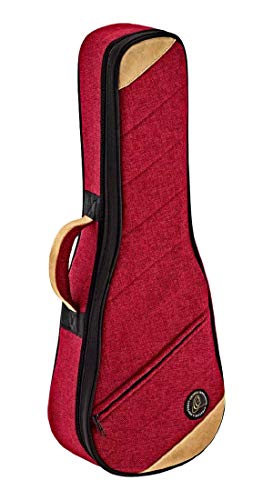 Ortega Guitars Ukulele Soft Case - Tasche für Konzert Ukulele - Höhe 64 cm - Breite 22 cm - Baumwolle / Leinen, Rot (OSOCAUK-CC-BX) von Ortega Guitars