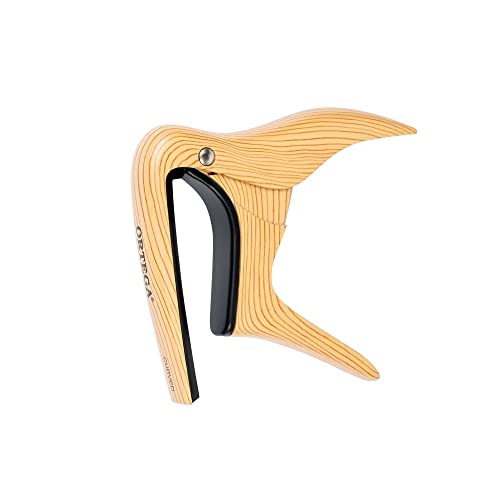 Ortega Guitars Kapodaster Musikinstrument Zubehör - Flach und Gewölbt - Für Gitarre - Aluminium-Legierung, Hellbraun (TWCAPO-MAD) von Ortega Guitars
