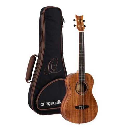 Ortega Guitars Bariton Ukulele Akustisch – Timber Series – Inklusive Gigbag – Akazie, Natur (RUACA-BA) von Ortega Guitars