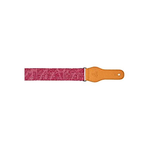 Ortega Guitars Gitarrengurt Länge Verstellbar - Akustik Gitarre / Bass, E-Gitarre, E-Bass - Spring Series – Baumwolle, Rosa (OCS-320) von Ortega Guitars