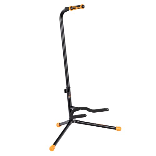 Ortega Guitars Metal Guitar Stand – Ständer für Akustik Gitarre, Akustik Bass, E-Gitarre und E-Bass – Metall, Schwarz (OGS-1BK) von Ortega Guitars
