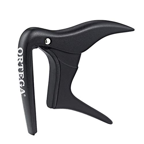 Ortega Guitars Kapodaster Musikinstrument Zubehör - Flach - Für Gitarre - Aluminium-Legierung, Schwarz (OCAPO-SBK) von Ortega Guitars